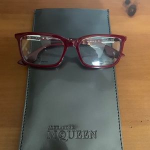 Alexander McQueen Burgundy Red Brand New Frames